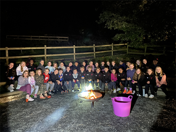 Evening campfire
