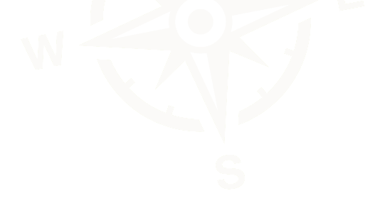 Illustration of a compass, showing North, South, East and West